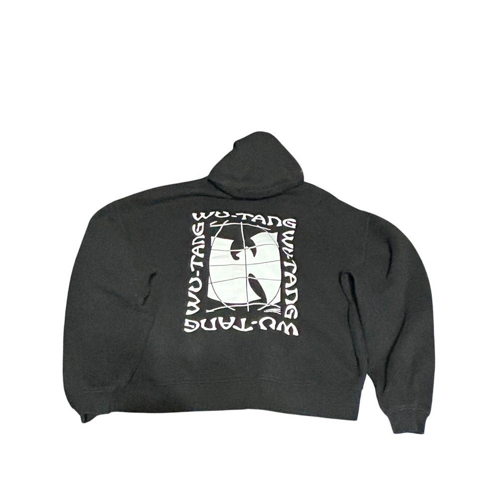 Zara Wu-Tang Clan Forever Hoodie Mens Medium Black Graphic Hip Hop Sweatshirt